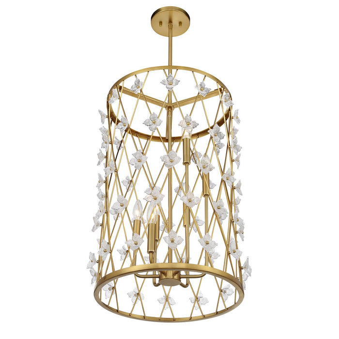 Savoy House 3-8412-6-322 Six Light Pendant, Warm Brass