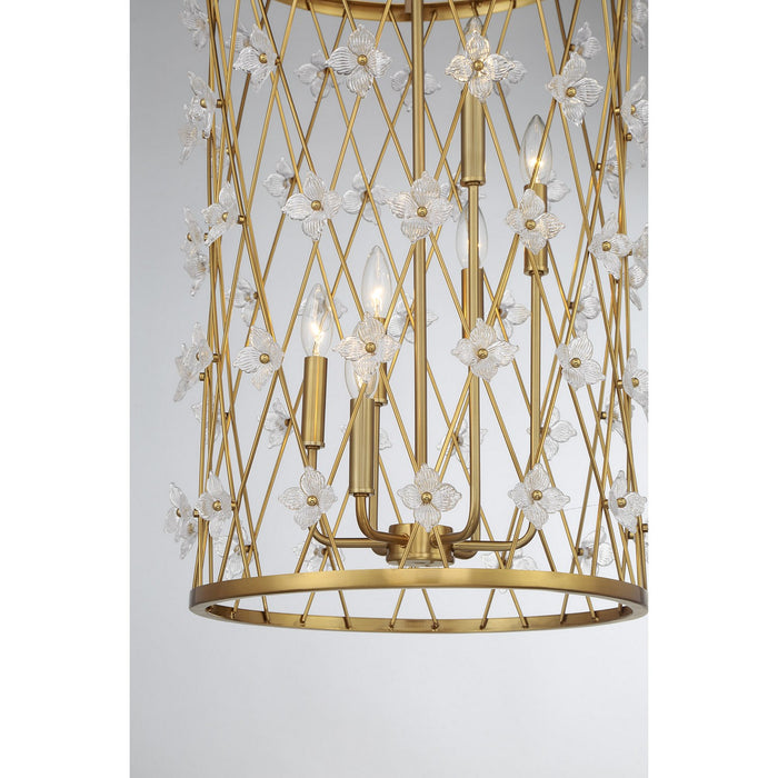 Savoy House 3-8412-6-322 Six Light Pendant, Warm Brass