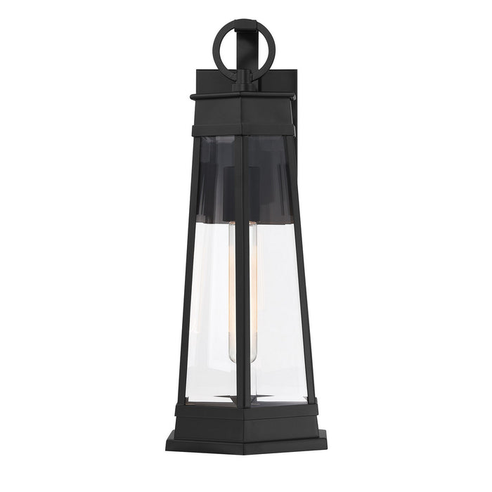 Savoy House 5-205-BK One Light Outdoor Wall Lantern, Matte Black