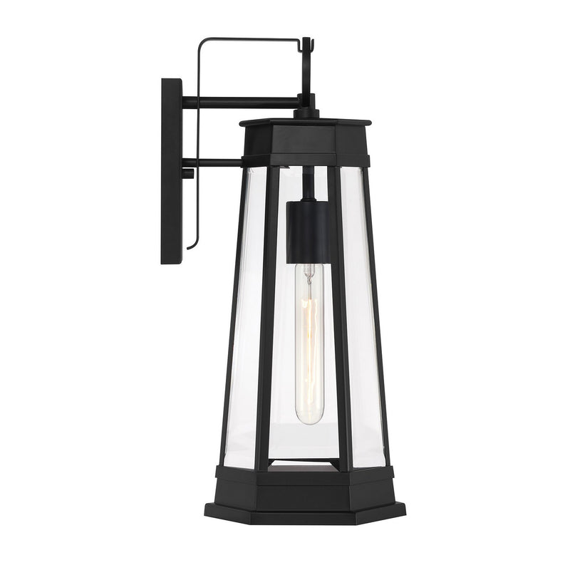 Savoy House 5-205-BK One Light Outdoor Wall Lantern, Matte Black
