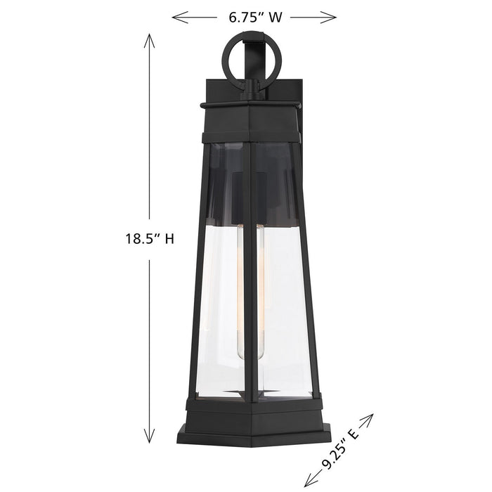 Savoy House 5-205-BK One Light Outdoor Wall Lantern, Matte Black