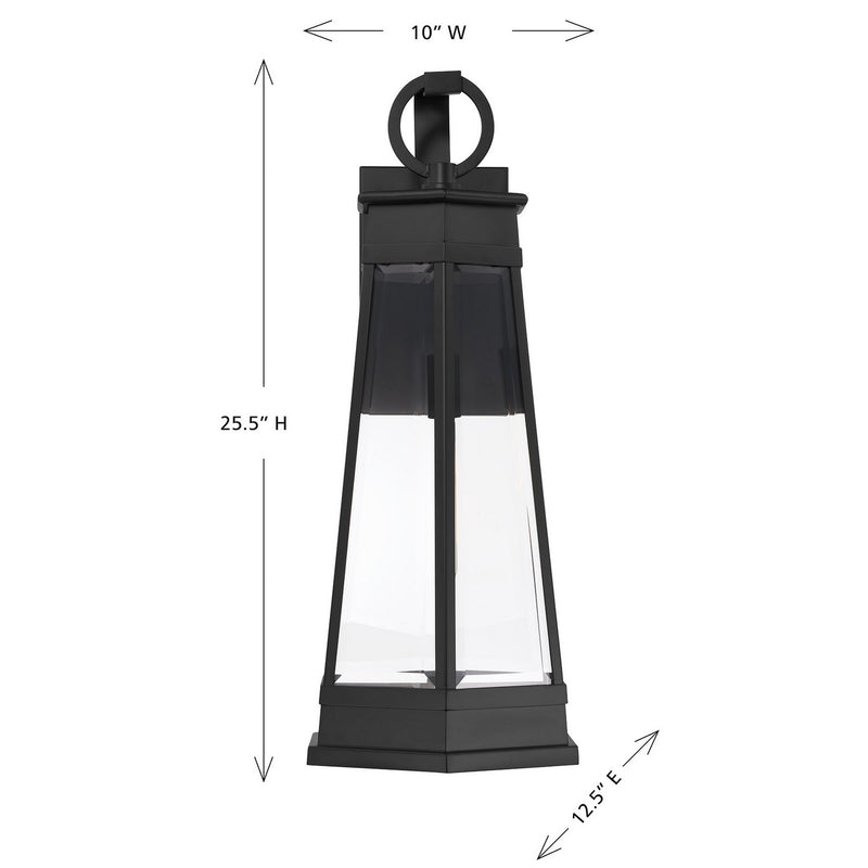 Savoy House 5-207-BK One Light Outdoor Wall Lantern, Matte Black