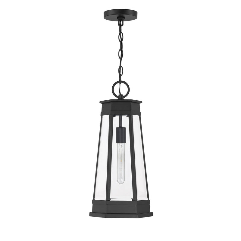 Savoy House 5-208-BK One Light Outdoor Hanging Lantern, Matte Black