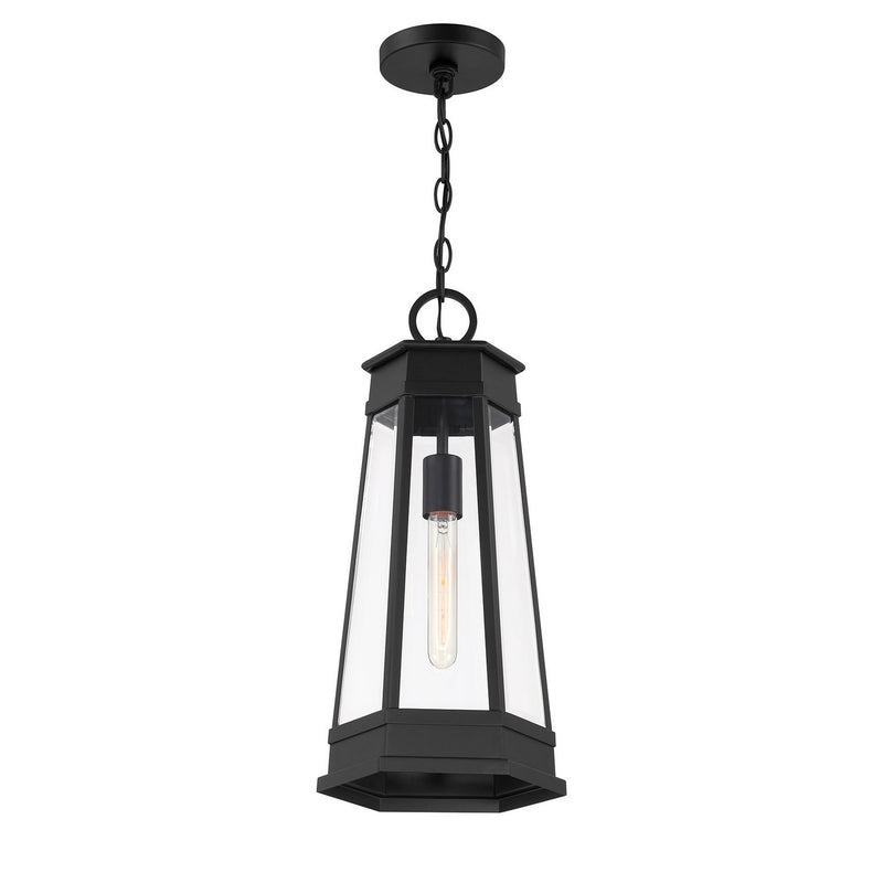 Savoy House 5-208-BK One Light Outdoor Hanging Lantern, Matte Black