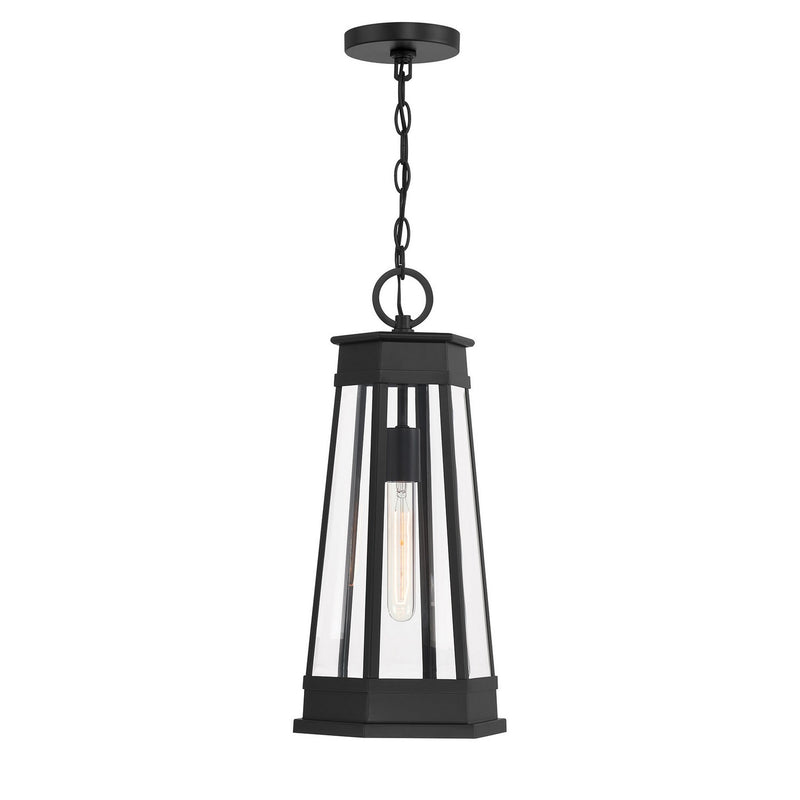 Savoy House 5-208-BK One Light Outdoor Hanging Lantern, Matte Black