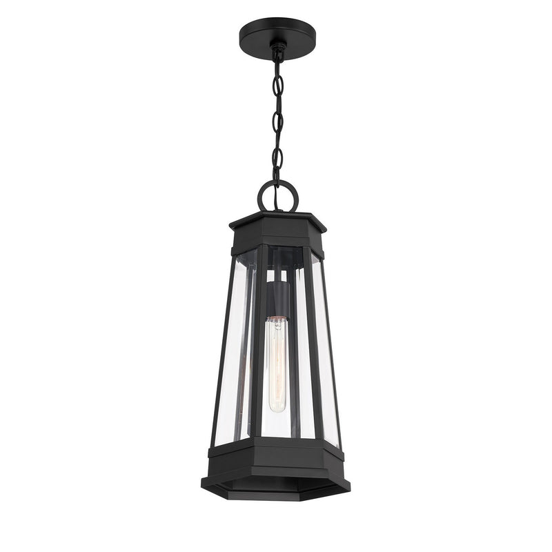 Savoy House 5-208-BK One Light Outdoor Hanging Lantern, Matte Black