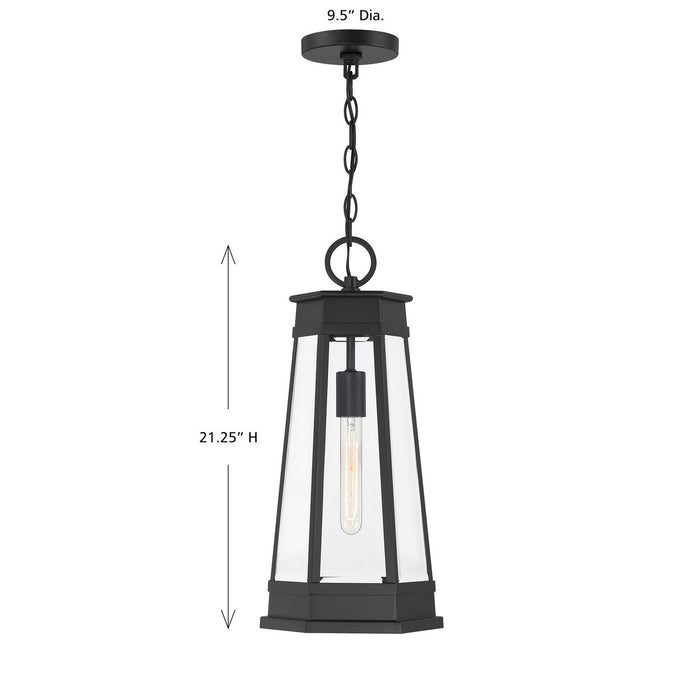 Savoy House 5-208-BK One Light Outdoor Hanging Lantern, Matte Black