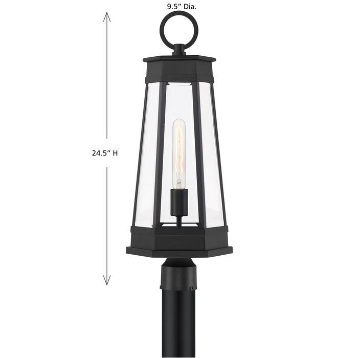 Savoy House 5-209-BK One Light Outdoor Post Lantern, Matte Black