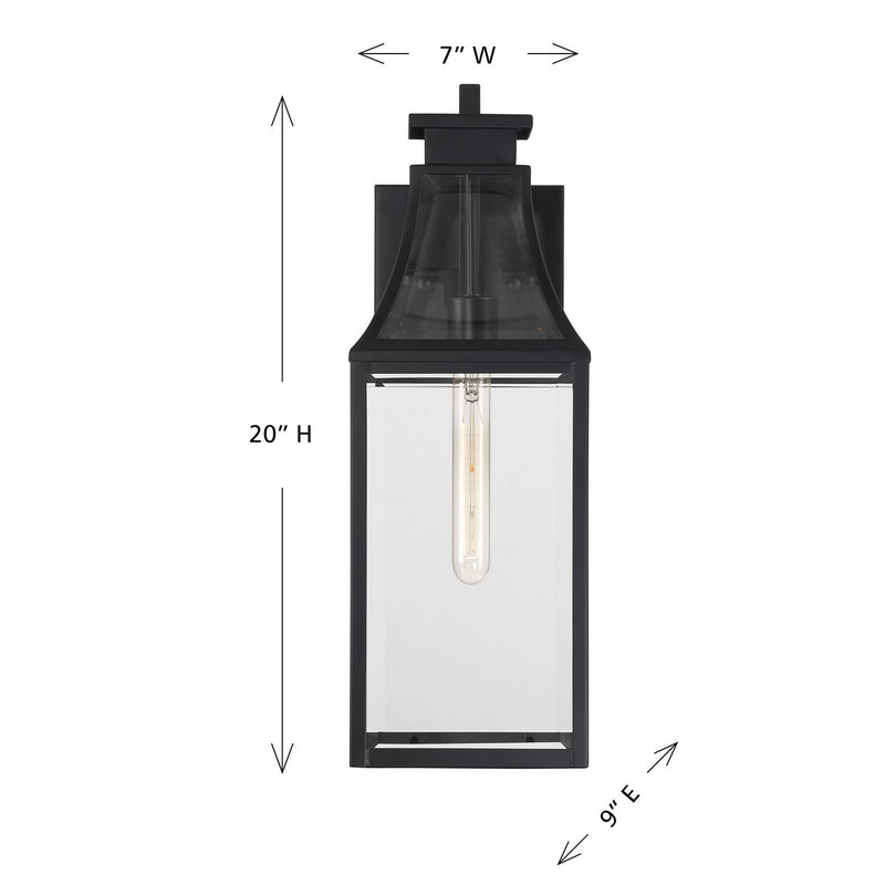 Savoy House 5-606-BK One Light Outdoor Wall Lantern, Matte Black