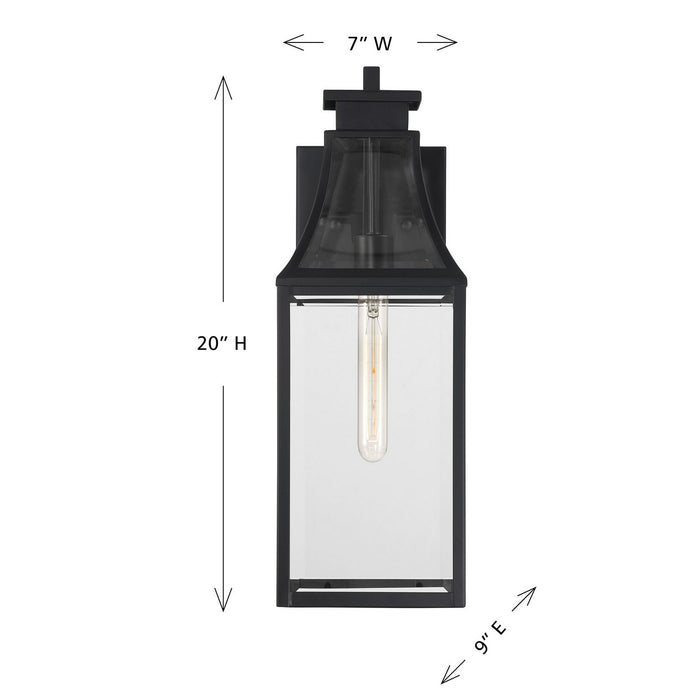 Savoy House 5-606-BK One Light Outdoor Wall Lantern, Matte Black