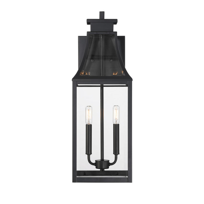 Savoy House 5-607-BK Two Light Outdoor Wall Lantern, Matte Black