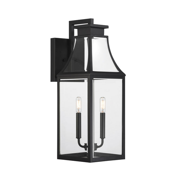 Savoy House 5-607-BK Two Light Outdoor Wall Lantern, Matte Black