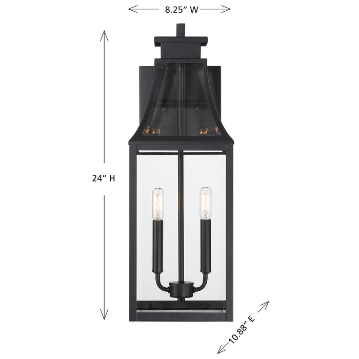 Savoy House 5-607-BK Two Light Outdoor Wall Lantern, Matte Black