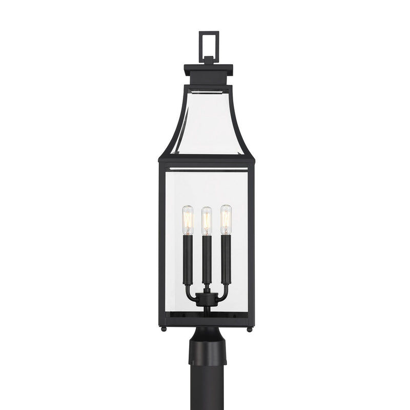 Savoy House 5-609-BK Three Light Outdoor Post Lantern, Matte Black