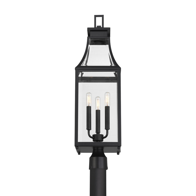 Savoy House 5-609-BK Three Light Outdoor Post Lantern, Matte Black