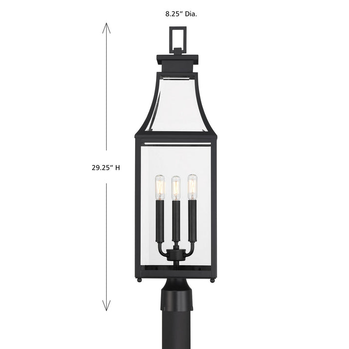 Savoy House 5-609-BK Three Light Outdoor Post Lantern, Matte Black