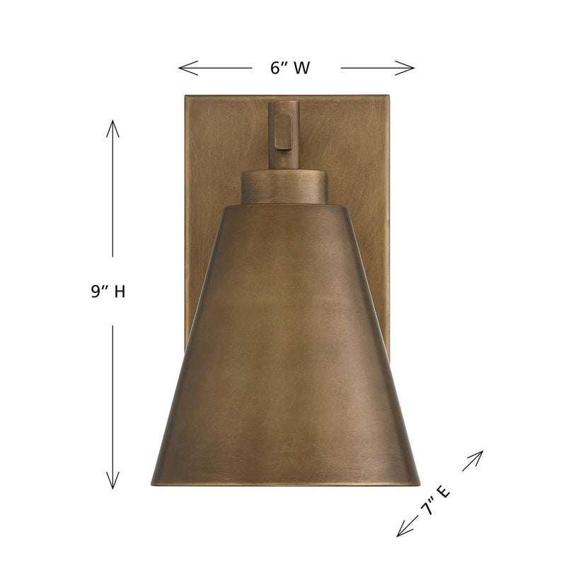 Savoy House 5-805-DS-273 One Light Outdoor Wall Lantern, Atlas Bronze