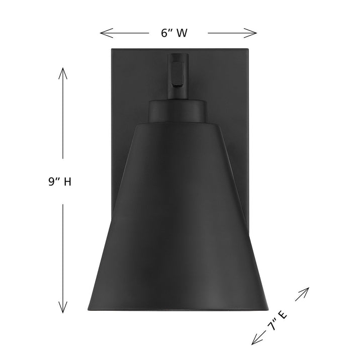 Savoy House 5-805-DS-BK One Light Outdoor Wall Lantern, Matte Black