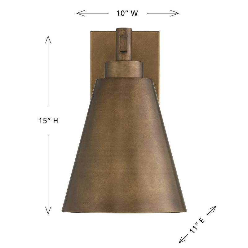 Savoy House 5-806-DS-273 One Light Outdoor Wall Lantern, Atlas Bronze