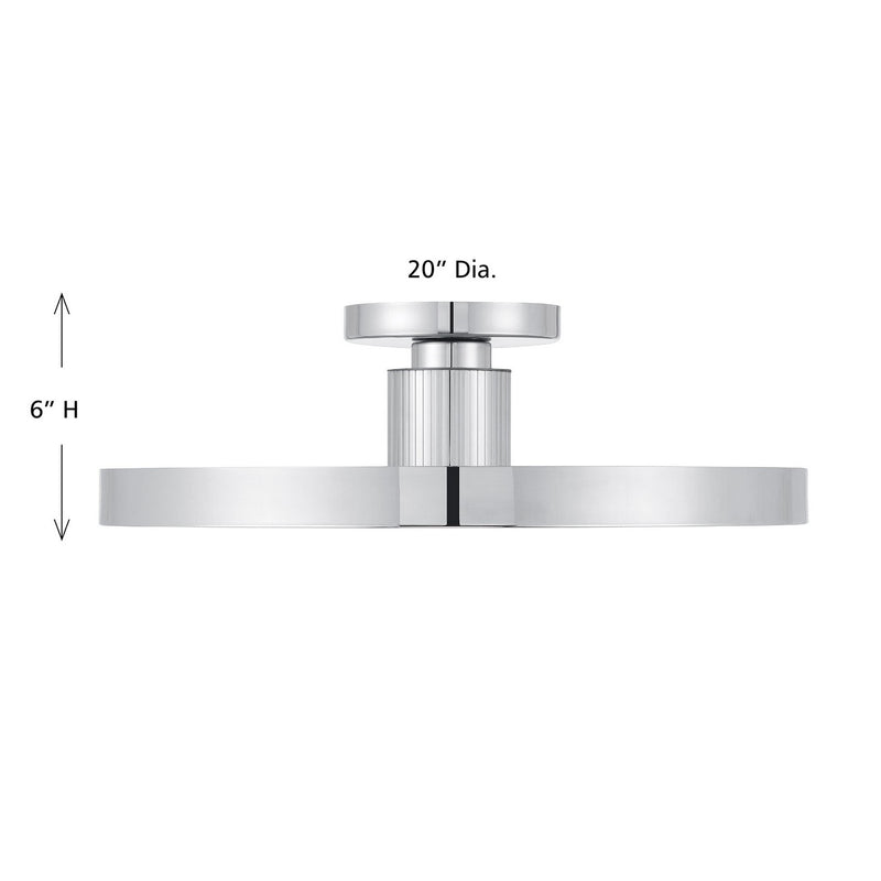 Savoy House 6-2969-1-11 LED Semi-Flush Mount, Chrome