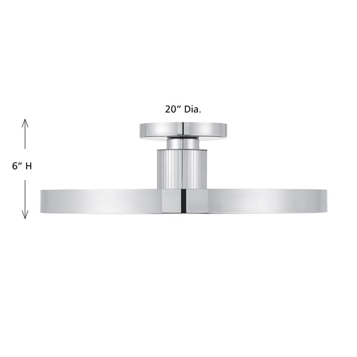 Savoy House 6-2969-1-11 LED Semi-Flush Mount, Chrome