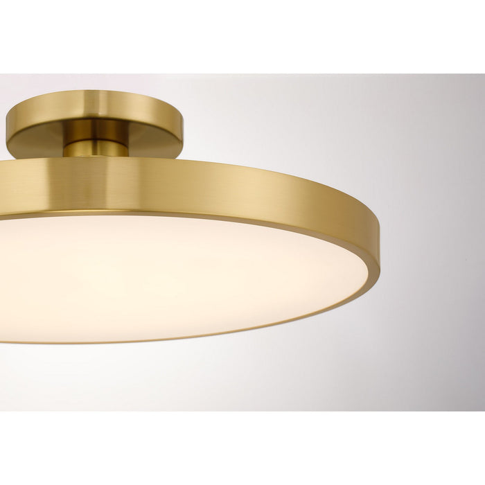 Savoy House 6-2969-1-322 LED Semi-Flush Mount, Warm Brass