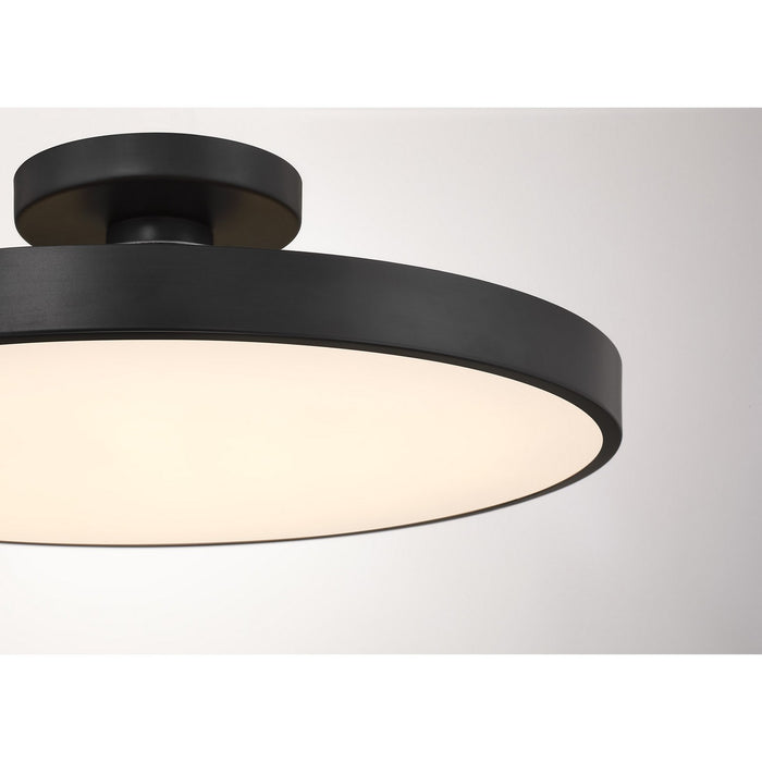 Savoy House 6-2969-1-89 LED Semi-Flush Mount, Matte Black