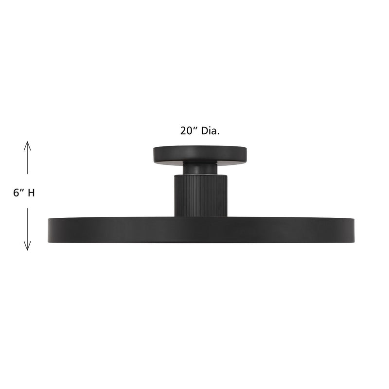 Savoy House 6-2969-1-89 LED Semi-Flush Mount, Matte Black