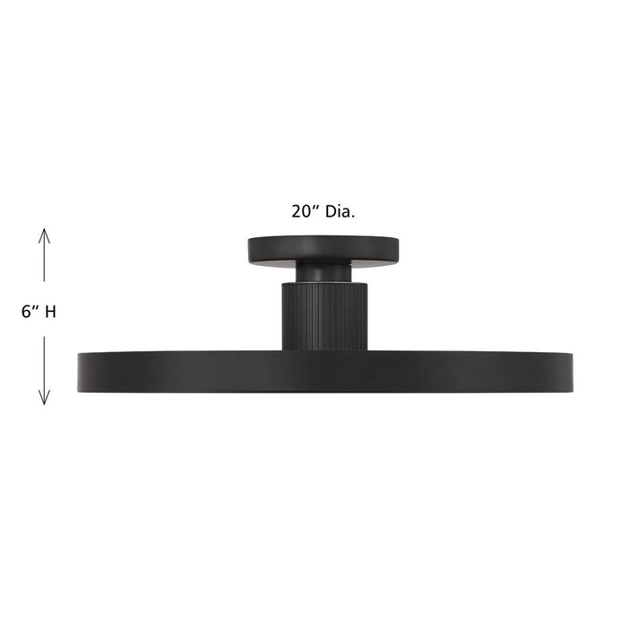 Savoy House 6-2969-1-89 LED Semi-Flush Mount, Matte Black