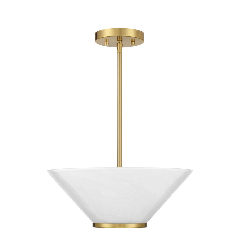 Savoy House 6-4012-3-322 Three Light Convertible Semi-Flush /Pendant, Warm Brass