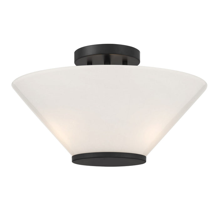 Savoy House 6-4012-3-89 Three Light Convertible Semi-Flush /Pendant, Matte Black