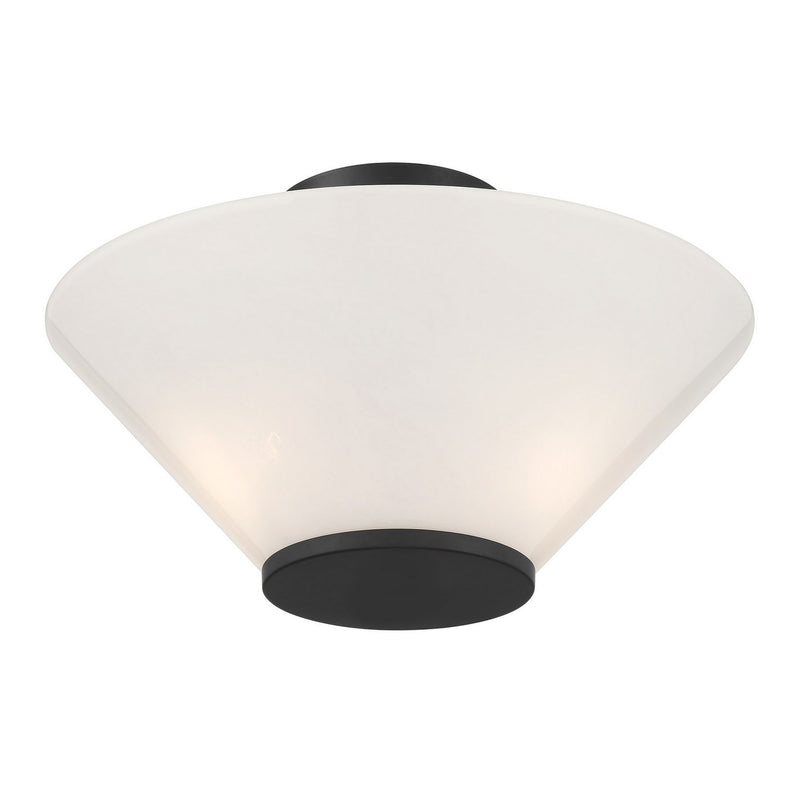 Savoy House 6-4012-3-89 Three Light Convertible Semi-Flush /Pendant, Matte Black
