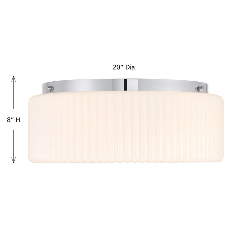 Savoy House 6-4187-4-11 Four Light Flush Mount, Chrome