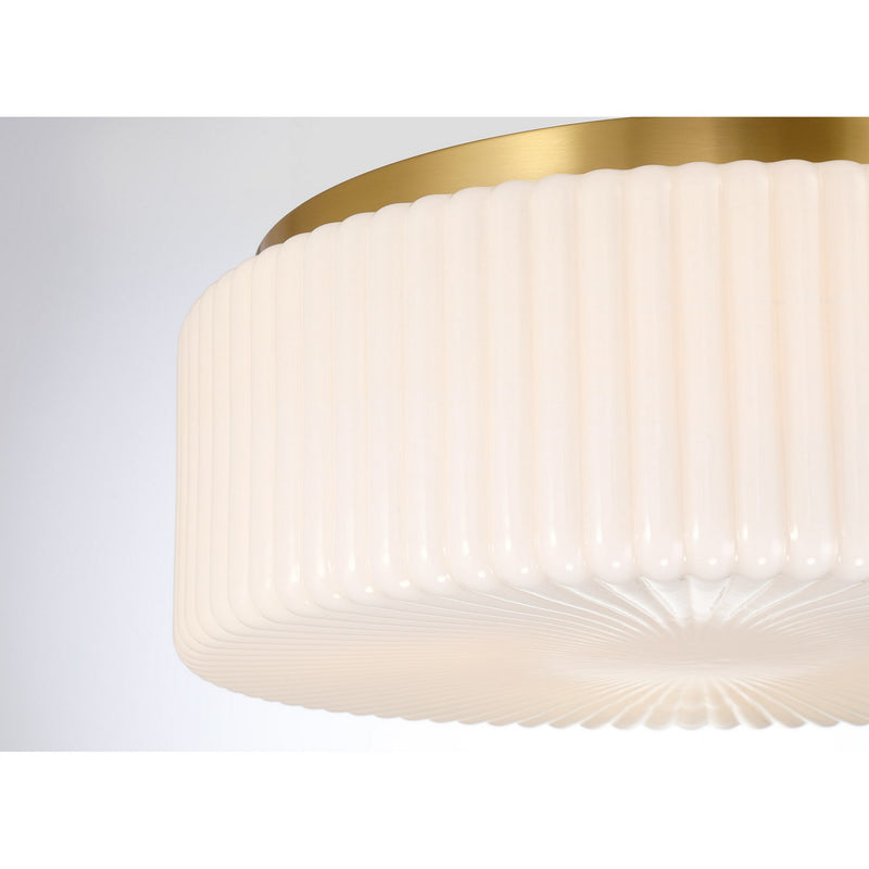Savoy House 6-4187-4-322 Four Light Flush Mount, Warm Brass