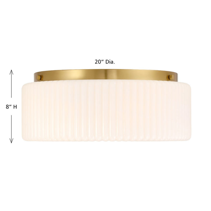 Savoy House 6-4187-4-322 Four Light Flush Mount, Warm Brass