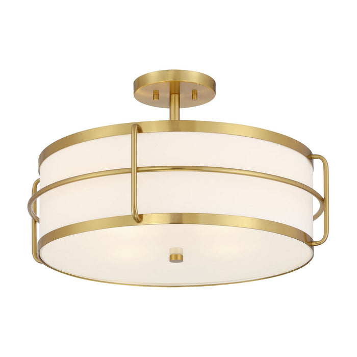 Savoy House 6-4193-4-322 Four Light Semi-Flush Mount, Warm Brass