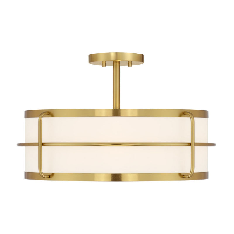 Savoy House 6-4193-4-322 Four Light Semi-Flush Mount, Warm Brass