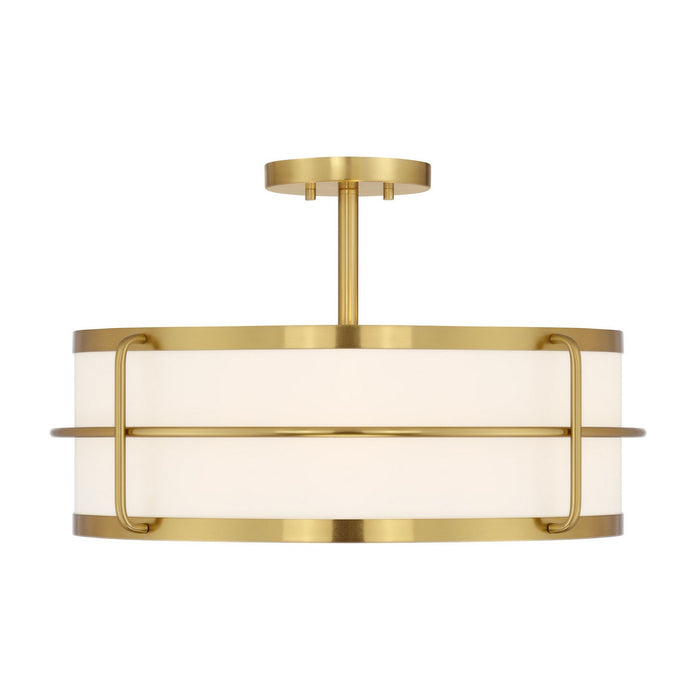 Savoy House 6-4193-4-322 Four Light Semi-Flush Mount, Warm Brass