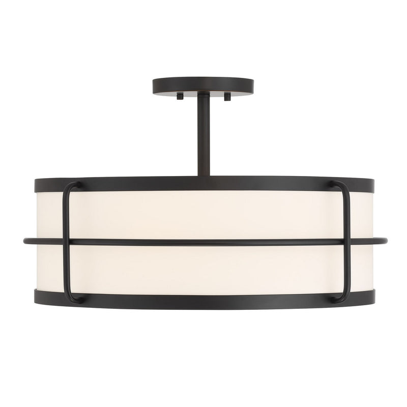 Savoy House 6-4193-4-89 Four Light Semi-Flush Mount, Matte Black