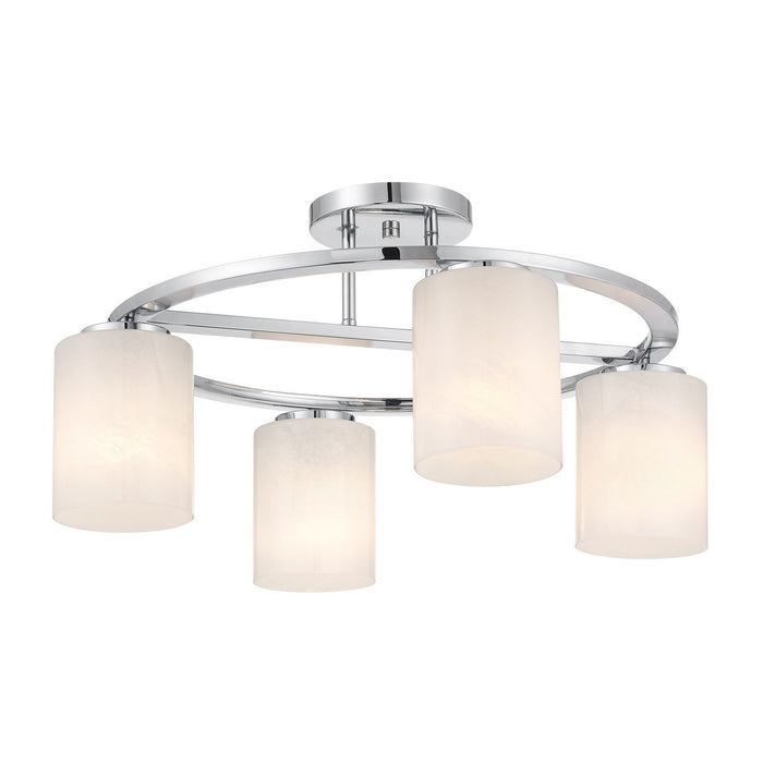 Savoy House 6-4693-4-11 Four Light Semi-Flush Mount, Chrome