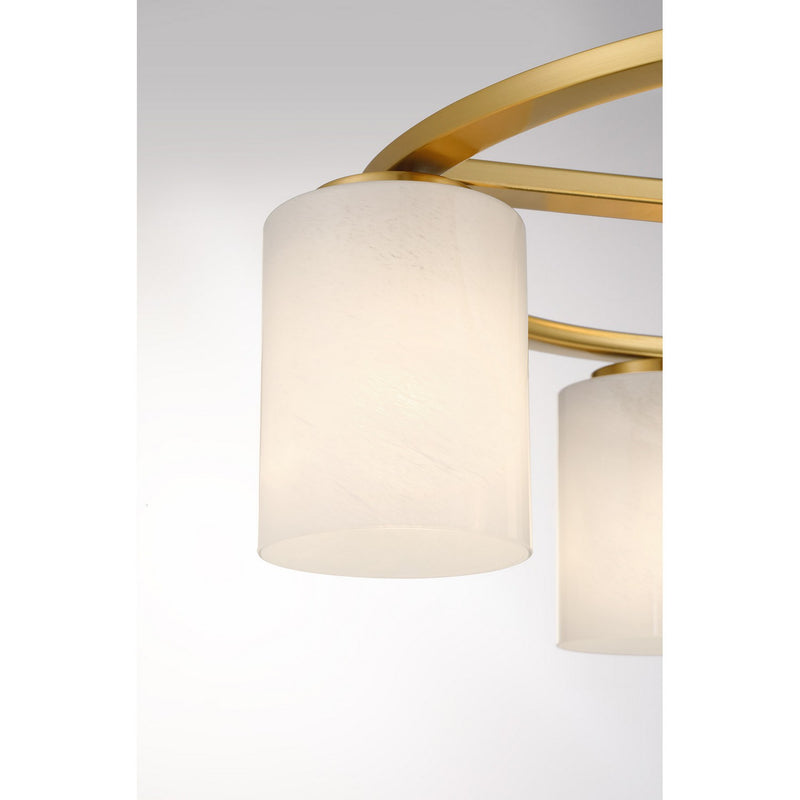 Savoy House 6-4693-4-322 Four Light Semi-Flush Mount, Warm Brass