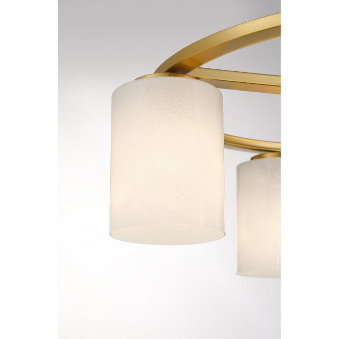 Savoy House 6-4693-4-322 Four Light Semi-Flush Mount, Warm Brass