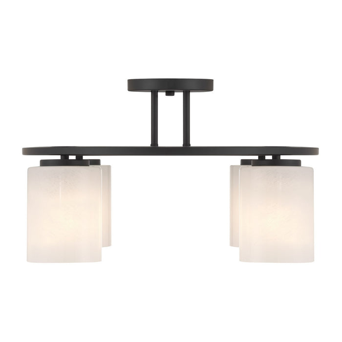 Savoy House 6-4693-4-89 Four Light Semi-Flush Mount, Matte Black