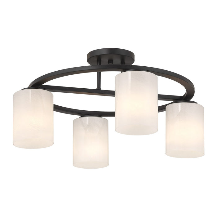 Savoy House 6-4693-4-89 Four Light Semi-Flush Mount, Matte Black