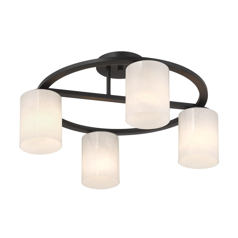 Savoy House 6-4693-4-89 Four Light Semi-Flush Mount, Matte Black