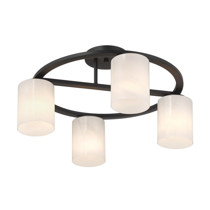 Savoy House 6-4693-4-89 Four Light Semi-Flush Mount, Matte Black