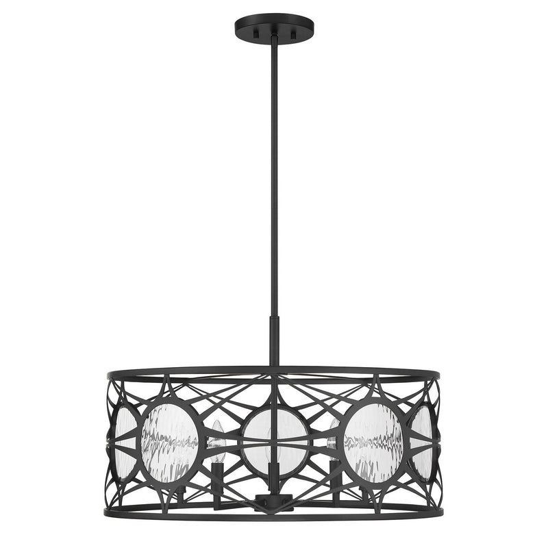 Savoy House 6-5065-5-89 Five Light Convertible Semi-Flush /Pendant, Matte Black