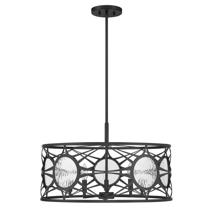 Savoy House 6-5065-5-89 Five Light Convertible Semi-Flush /Pendant, Matte Black