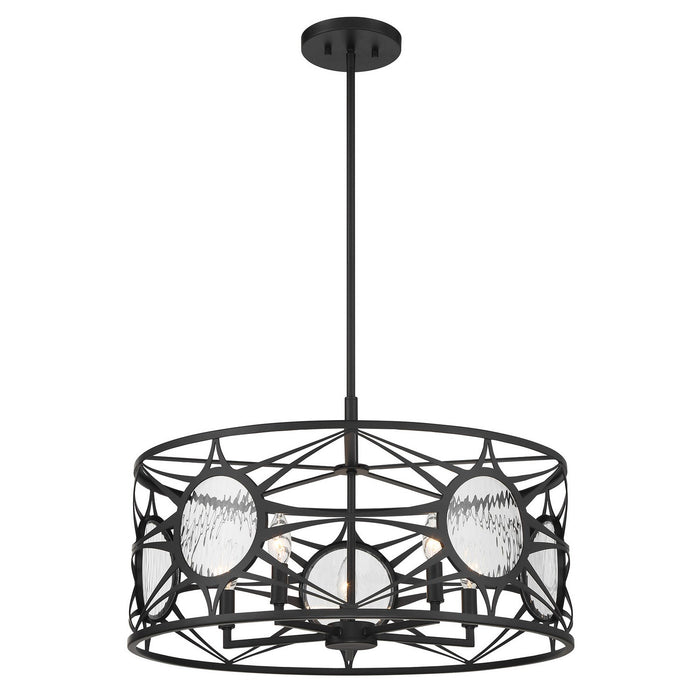 Savoy House 6-5065-5-89 Five Light Convertible Semi-Flush /Pendant, Matte Black
