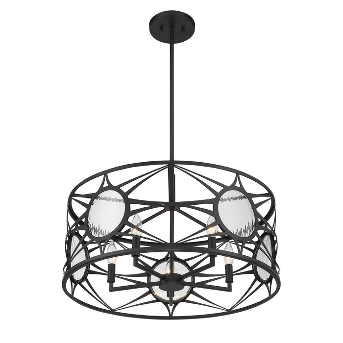 Savoy House 6-5065-5-89 Five Light Convertible Semi-Flush /Pendant, Matte Black